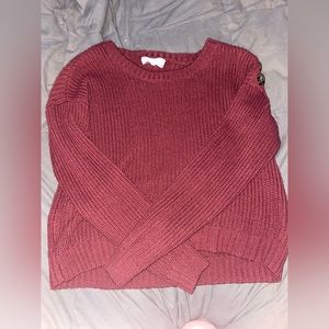 maroon knit sweater